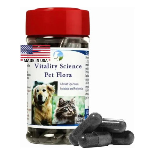 Probiótico Pet Flora Para Gatos Y Perros Digestión Diarrea Vómitos 100 Caps
