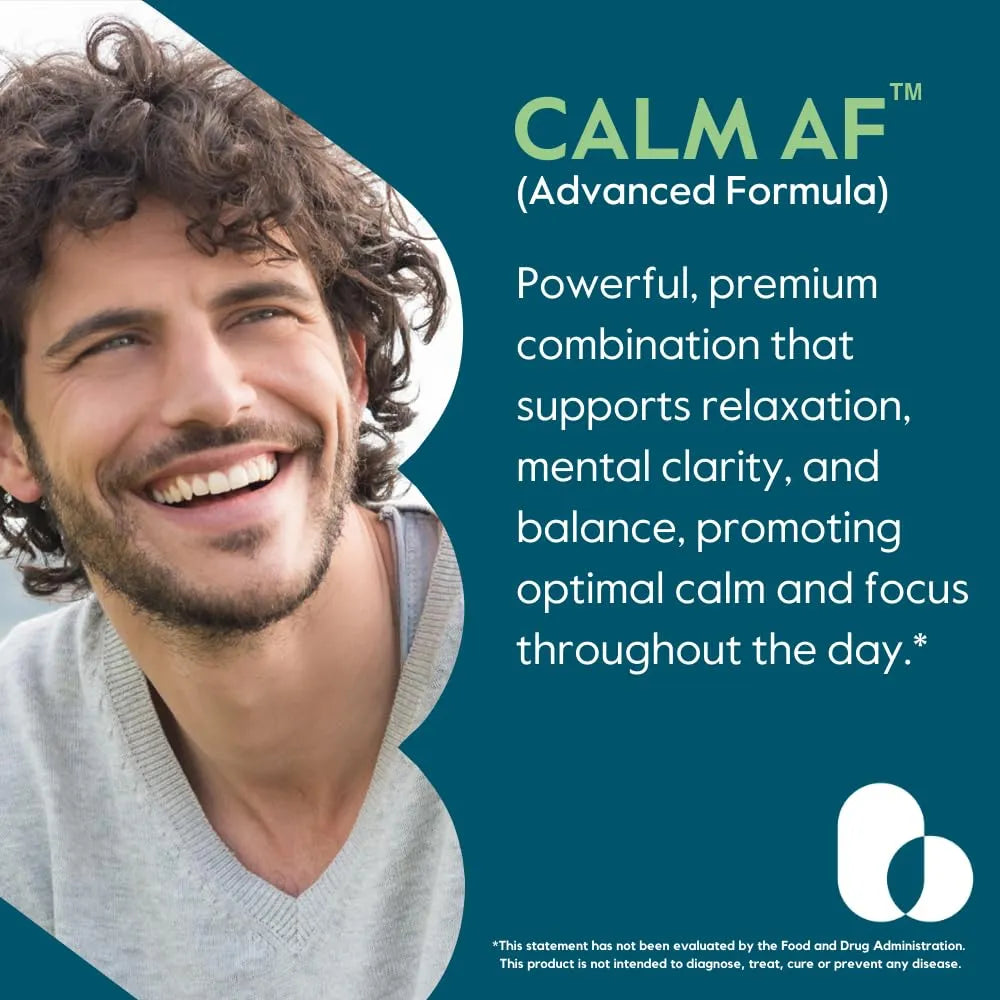 Capsulas Calm AF 60 Unidades Formula Avanzada Shoden Ashwagandha Suntheanine PharmaGABA