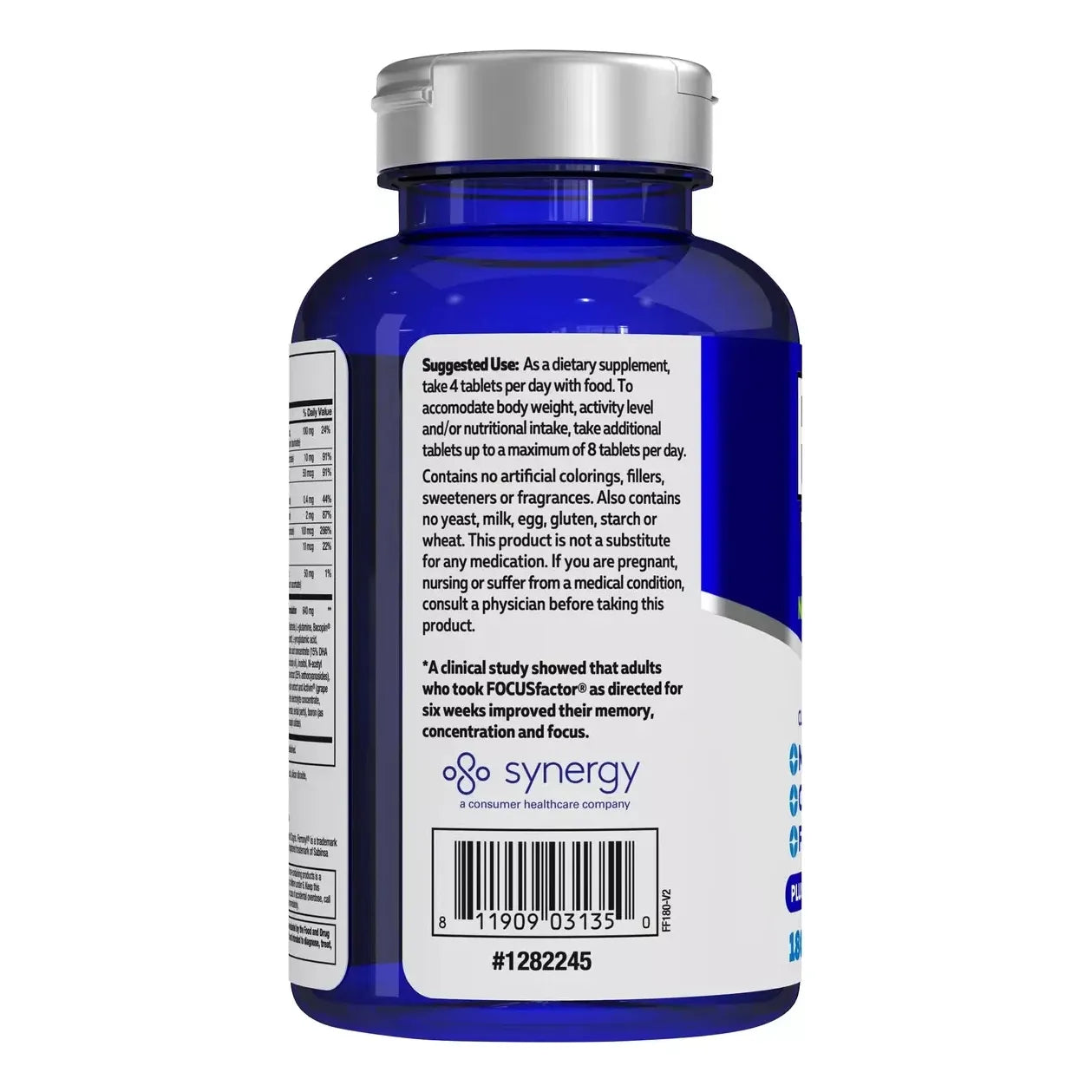 Tabletas Focus Factor Original De Concentración Vitamins180 Sin Sabor - Imagen 5