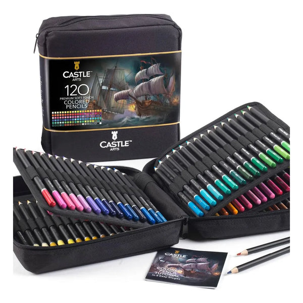 Juego De 120 Lapices De Colores Profesionales Con Estuche Portatil