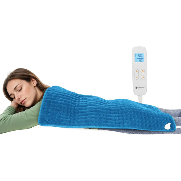 Almohadilla Térmica Eléctrica Grande Para Aliviar Dolor De Espalda Y Calambres Con Calor Seco Y Húmedo