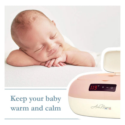 Calentador De Toallitas Bebé Avec Maman Caresse Rosa Calor Ajustable Digital