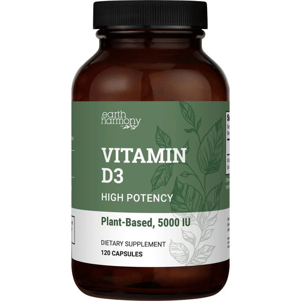 Vitamina D3 5000 Ui Suplemento Vegano Salud Inmune Huesos Fuertes 120 Capsulas