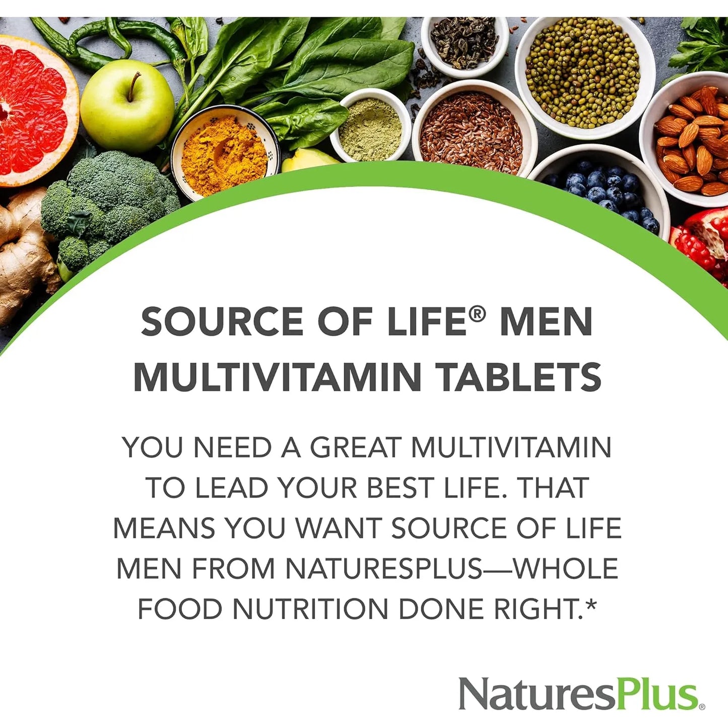 Multivitaminico Masculino Natures Plus Source Of Life 60 Tabletas Energia Natural