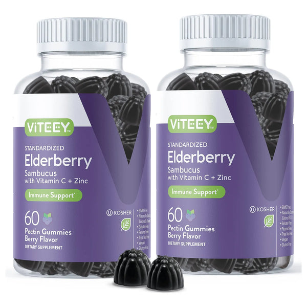 Gomitas De Saúco Con Zinc Y Vitamina C Suplemento Inmunológico Vegano Sabor Bayas