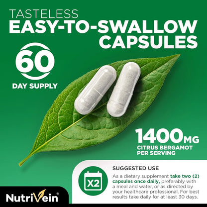 Extracto De Bergamota Citrica 1400 Mg 251 120 Capsulas Nutrivein Suplemento Premium