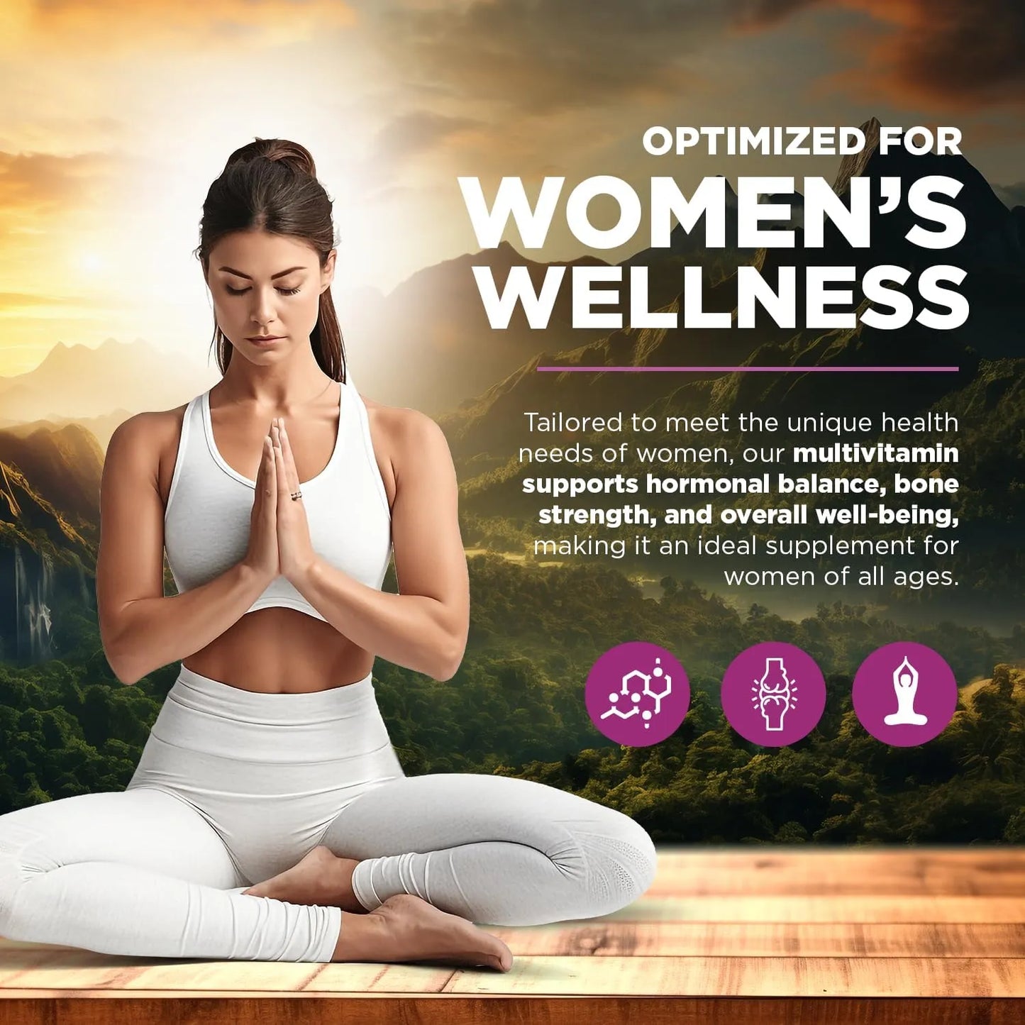 Multivitaminico Mujeres Vitaminas A B C D E Hierro Calcio Magnesio Energia Piel