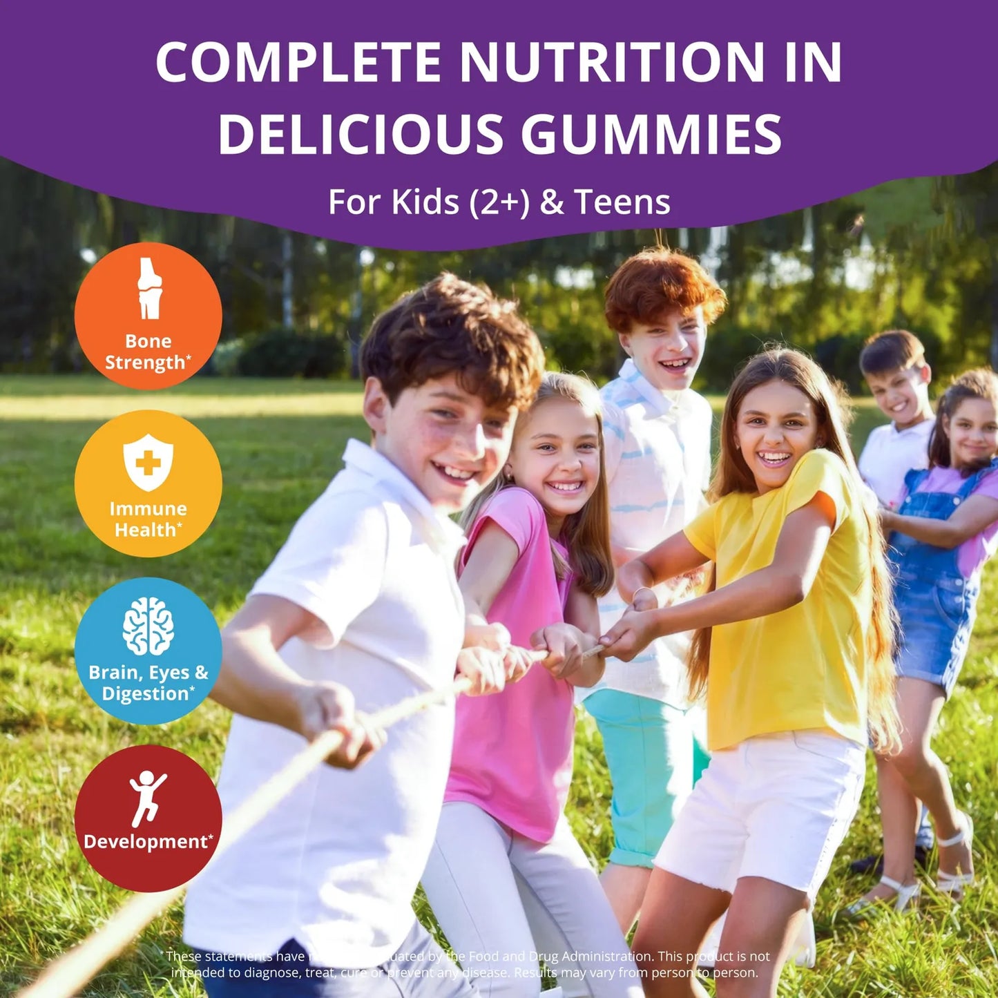 Gomitas Altas En Calcio Con Vitamina D3 Y K2 NuBest Tall 60 Unidades Sabor Bayas