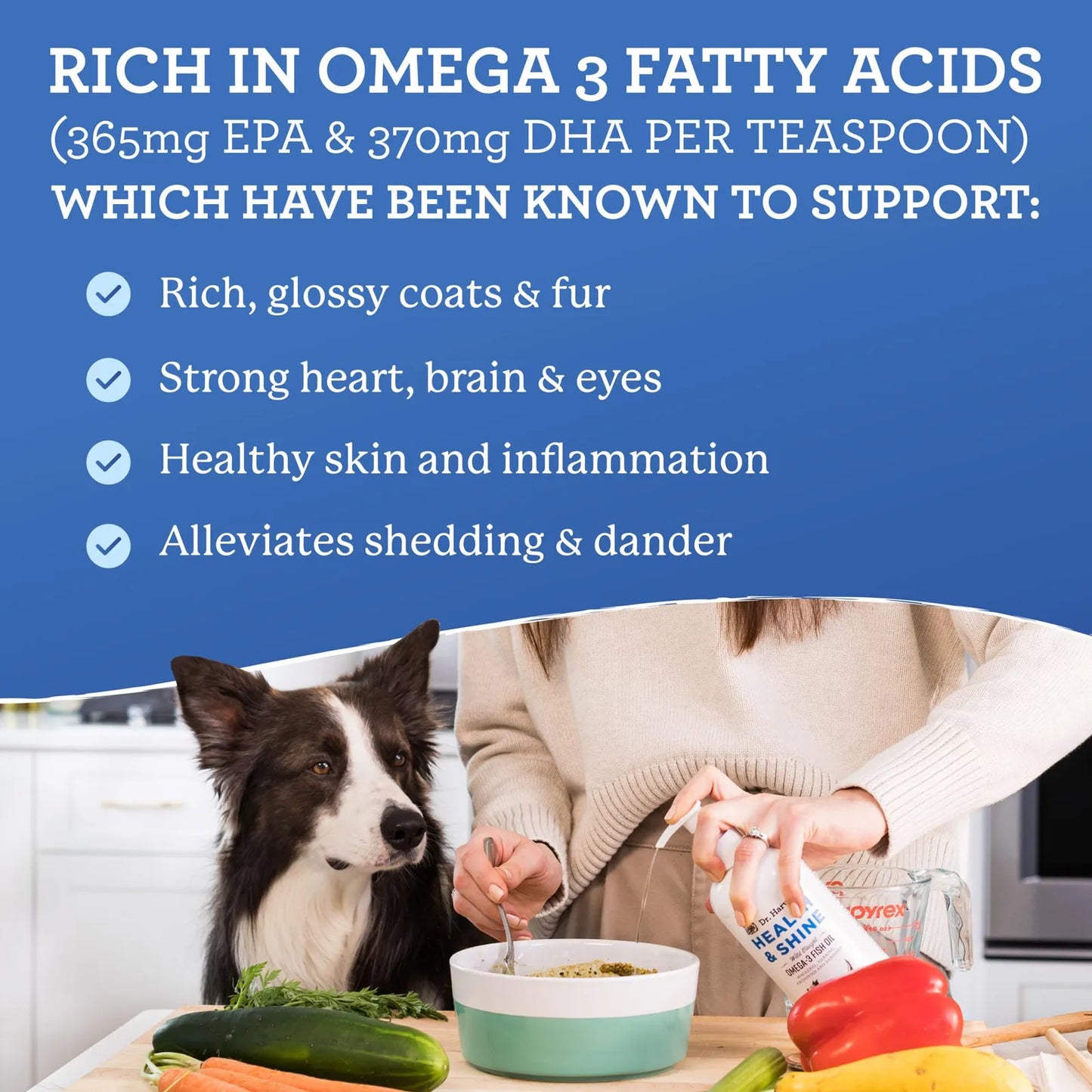 Aceite De Pescado Omega 3 Para Perros Caballa Arenque Anchoas Dr Harveys 16 Oz