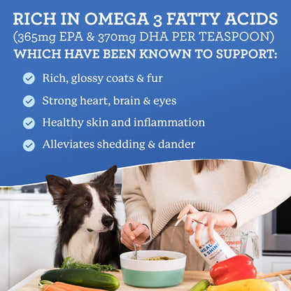 Aceite De Pescado Omega 3 Para Perros Caballa Arenque Anchoas Dr Harveys 16 Oz