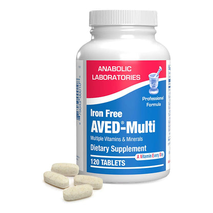 Multivitaminico Diario AVED 60 Tabletas Sin Hierro Vitaminas A C D E Complejo B Zinc