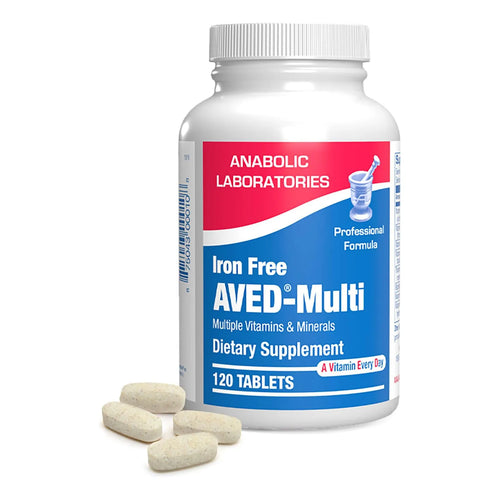 Multivitaminico Diario AVED 60 Tabletas Sin Hierro Vitaminas A C D E Complejo B Zinc
