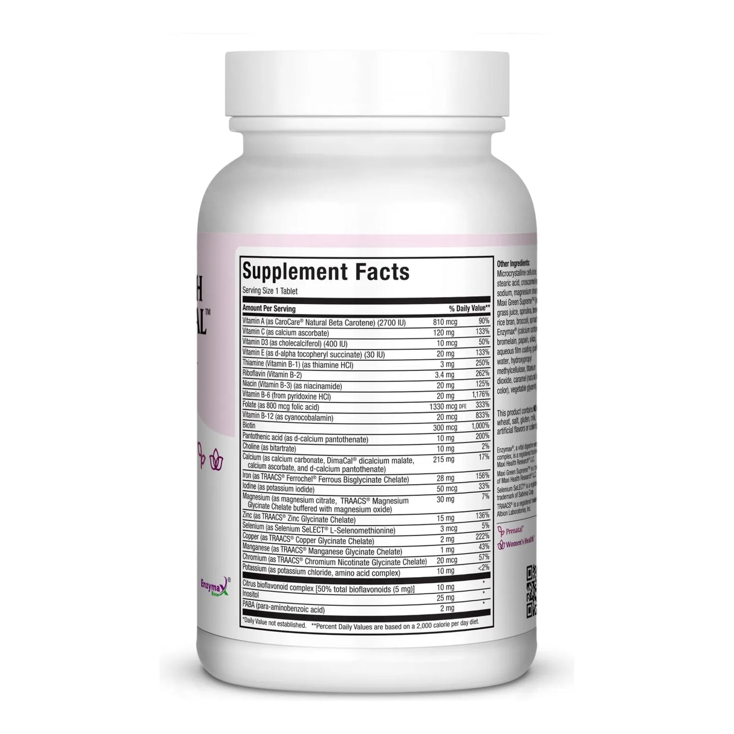 One Prenatal Vitaminas Prenatales Con Hierro Absorción Mejorada Multivitamínico Diario Para Mujeres