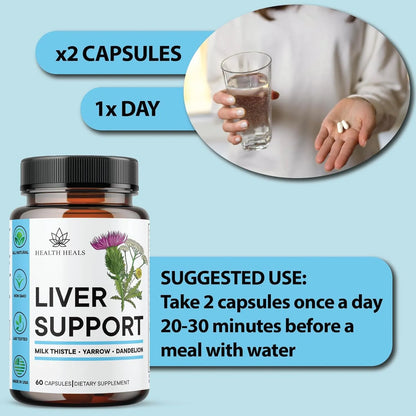 Suplemento Hepatico Natural Con Cardo Mariano 120 Capsulas Desintoxicante Y Regenerador