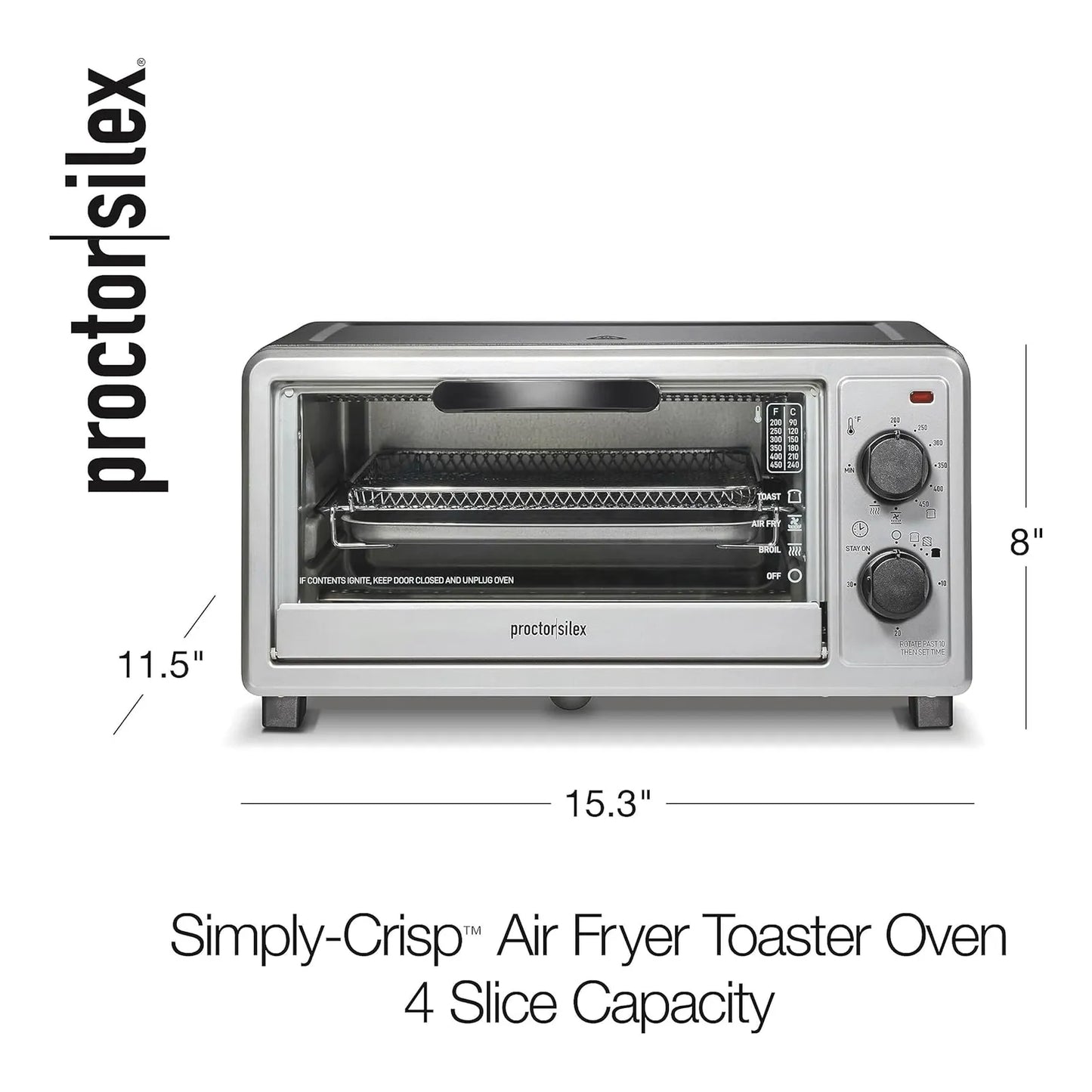 Freidora De Aire 4 En 1 Proctor Silex Cocina Saludable Sin Aceite