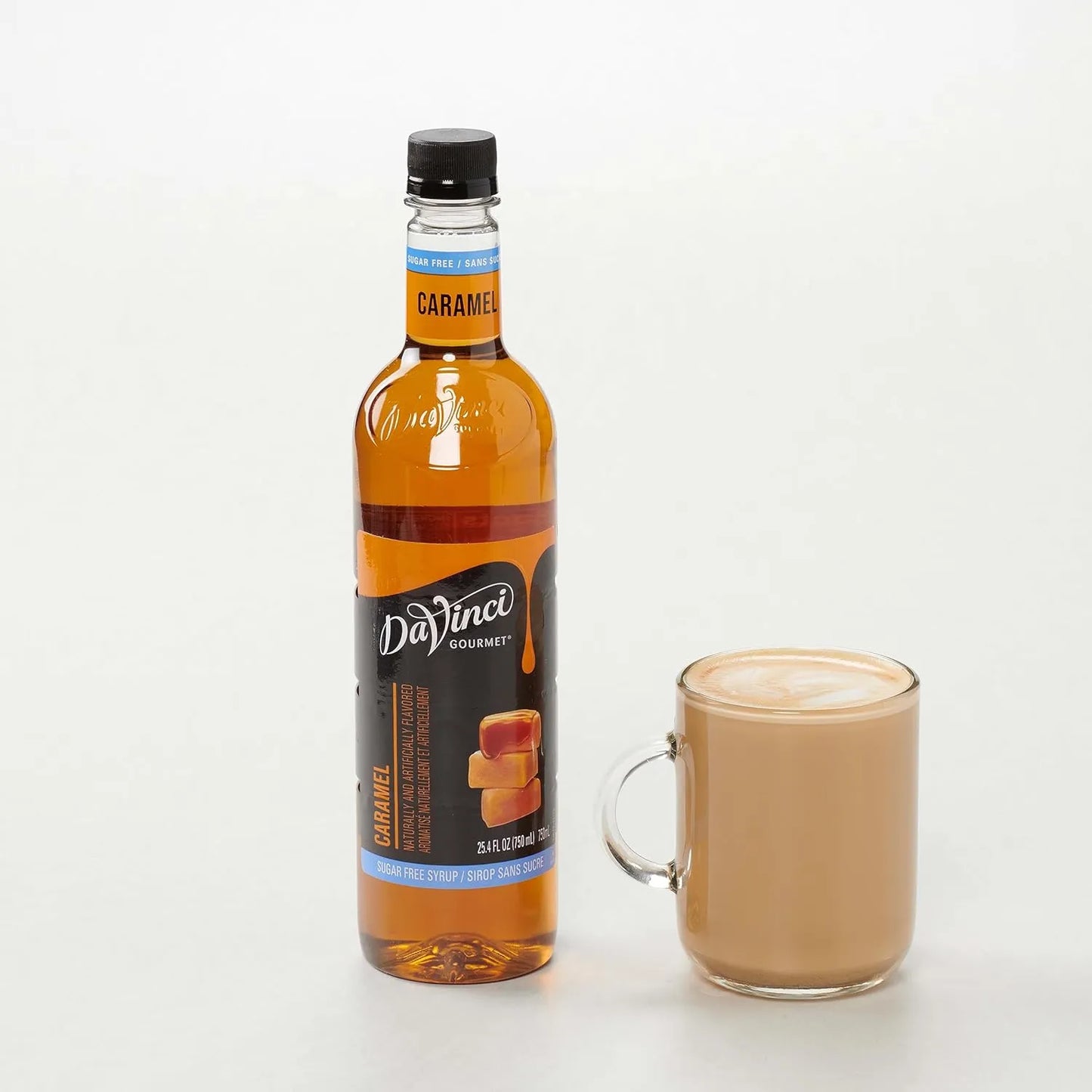Jarabe De Café Sin Azúcar 750 Ml Sabor Caramelo DaVinci Gourmet