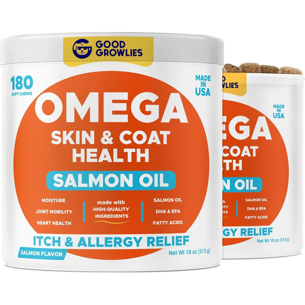 Golosinas Omega 3 Para Perros 360 Unidades Alivia Piel Seca Y Alergias