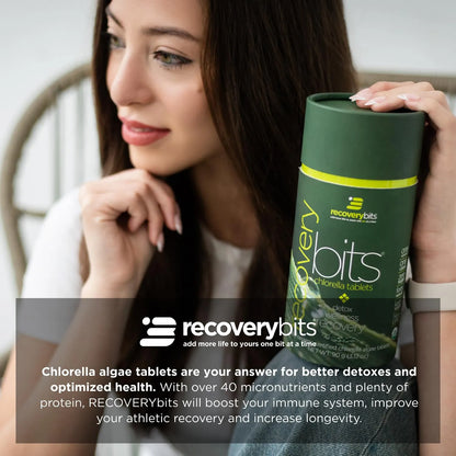 Tabletas Orgánicas De Clorella RECOVERYbits Superalimento Verde Para Inmunidad Y Energía