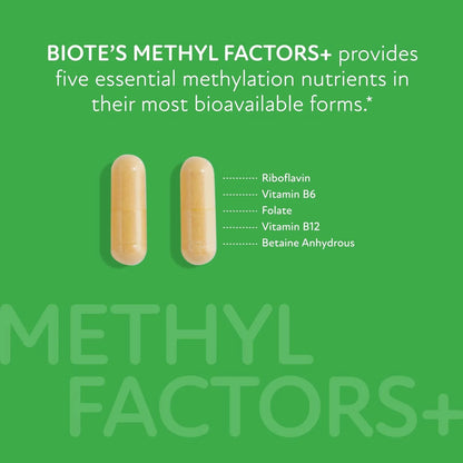 Factores De Metilo Biote Nutraceuticals 90 Caps Mejora Circulacion Y Estado De Animo