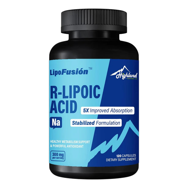 Ácido Lipoico R 300 Mg 120 Cápsulas Absorción Superior Antioxidante