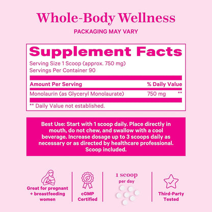 Monolaurina Pink Stork Suplemento Salud Intestinal E Inmunologico 24 Onzas