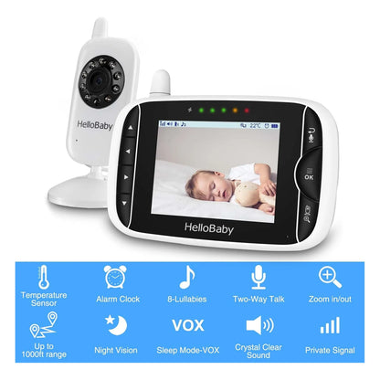 Monitor Video Bebes Hellobaby Hb32 Camara Audio Vision Nocturna