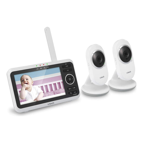 Monitor Bebe VTech VM350-2 Pantalla 5 Pulgadas 2 Camaras Vision Nocturna