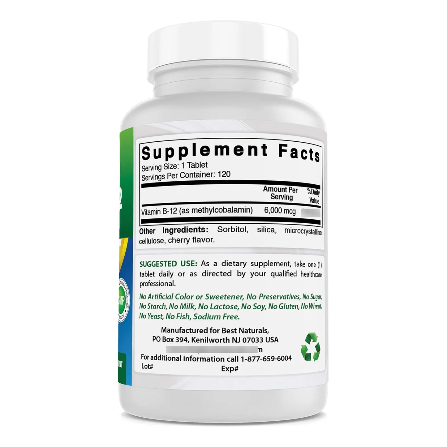 Vitamina B12 Metilcobalamina 6000 Mcg 120 Comprimidos Sublinguales Energia Y Memoria