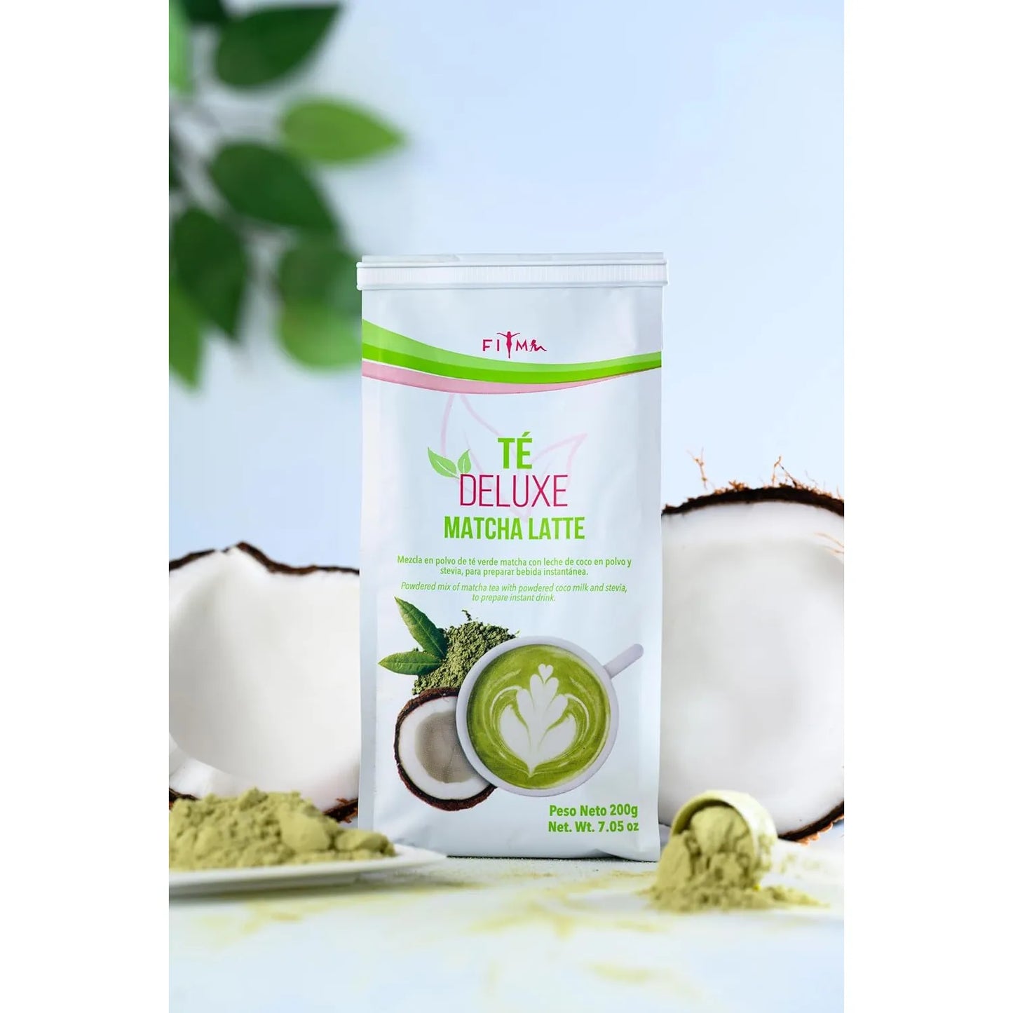 Té Matcha Latte Ceremonial Con Crema De Coco Y Avena En Polvo 20 Porciones Energía Natural
