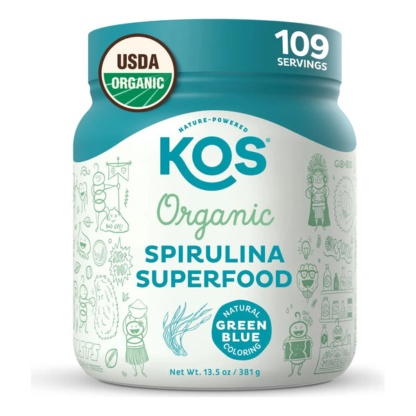Spirulina Organica En Polvo Superalimento Rico En Proteinas Antioxidantes 13.5 Onzas