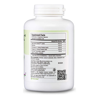 Capsulas De Extracto De Ajo Envejecido Kyolic 360 Unidades Con Espirulina Y Equinacea Antioxidante Natural