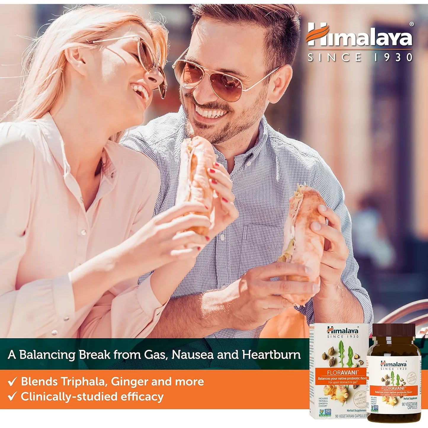 Himalaya FlorAvani Probiótico Digestivo 90 Cápsulas Alivia Gases Y Acidez