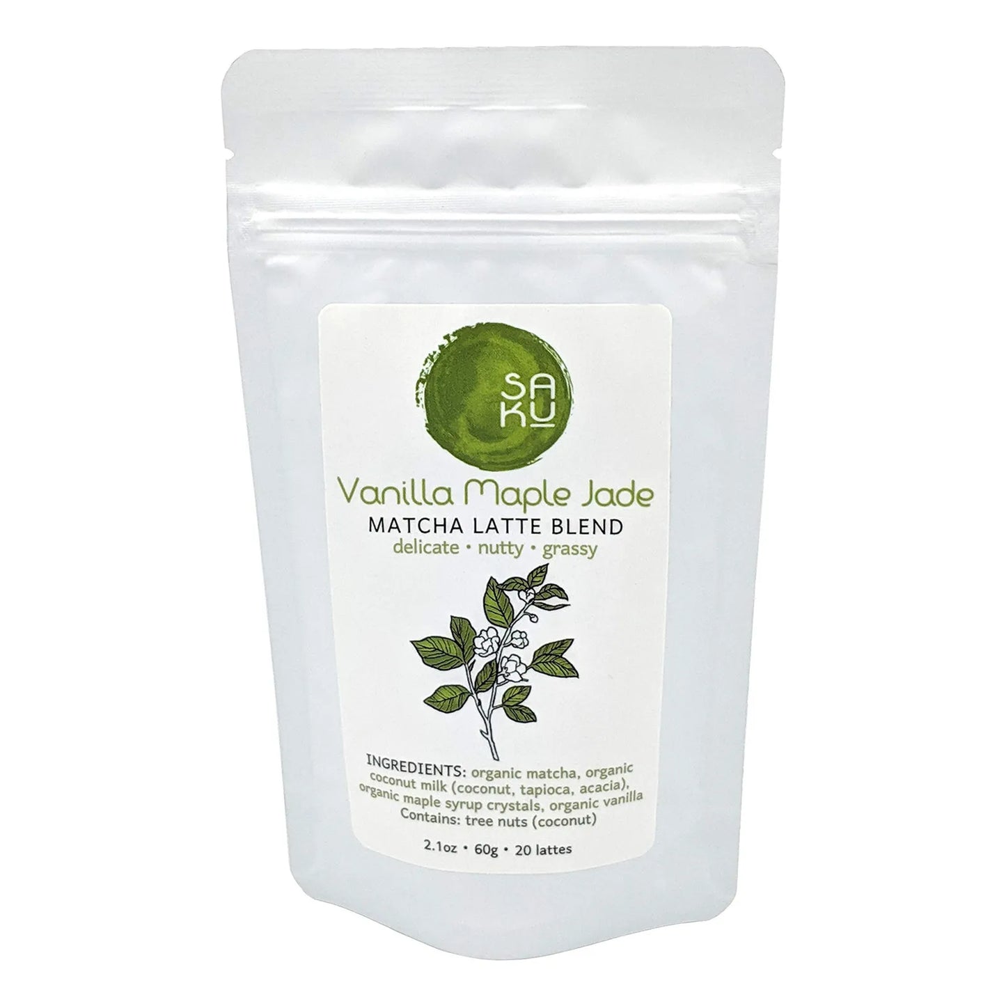 Mezcla De Latte Matcha Jade Arce Vainilla Café Con Leche 60g Sabor Delicioso Y Nutritivo