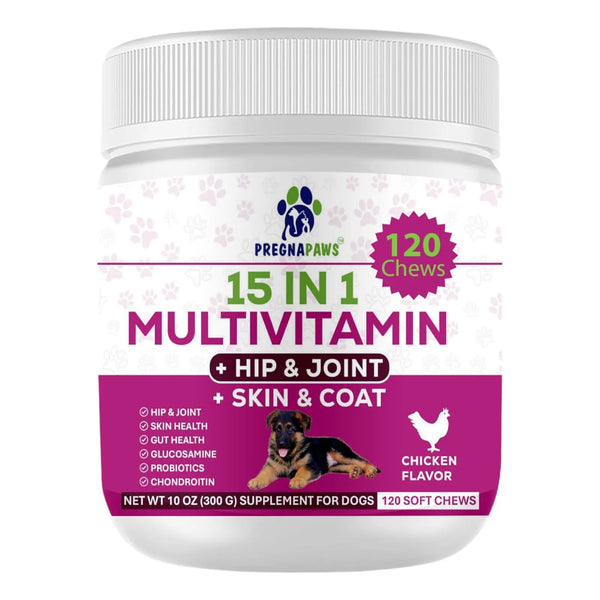 Vitaminas Postnatales 15 En 1 Para Perros Recuperación Articulaciones Y Piel