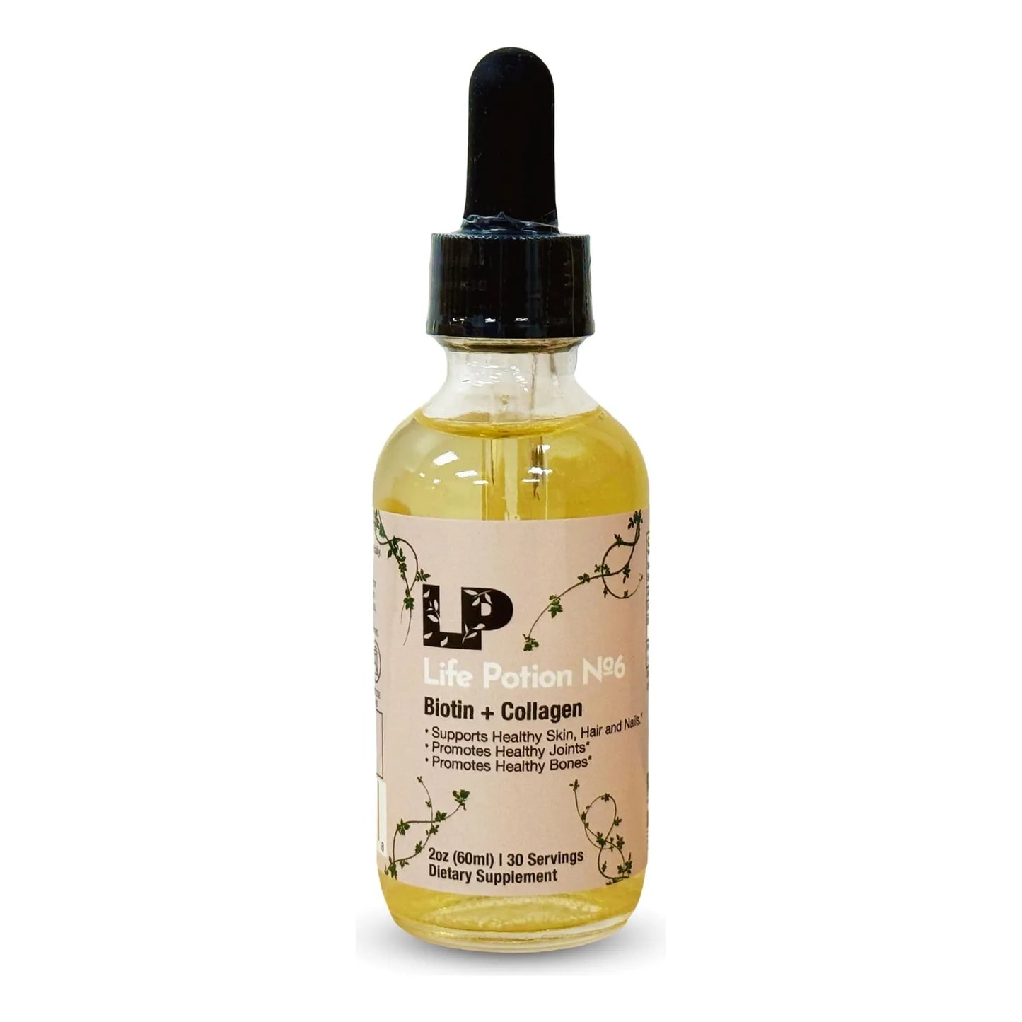 Life Potion 06 Colageno Y Biotina Crecimiento Cabello Extra Fuerte 50000 Mcg