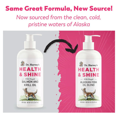Aceite De Salmon Y Krill Para Perros Dr Harveys Health Shine 16 Oz