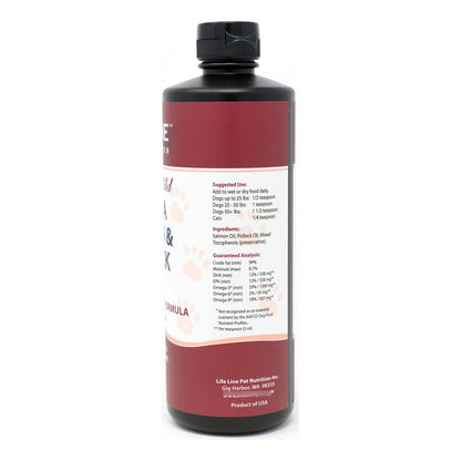 Aceite De Pescado Omega 3 Wild Alaska 26oz Para Perros Gatos Caballos Pelaje Brillante Y Articulaciones Fuertes