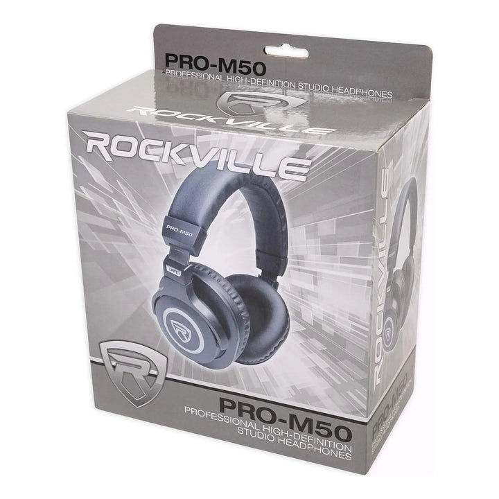 Auriculares Rockville Pro-m50 De Estudio Con Funda Y Acce - Imagen 5