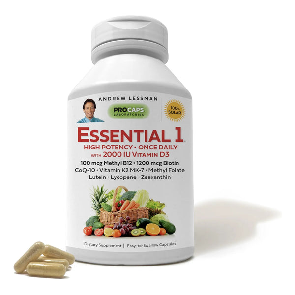 Multivitaminico Essential One Capsulas Pequenas 3000 Ui Vitamina D3 24 Nutrientes