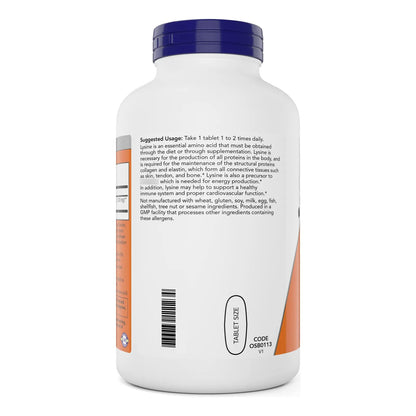 L Lisina 1000 Mg Doble Fuerza 300 Tabletas Suplemento Aminoácidos Vegano