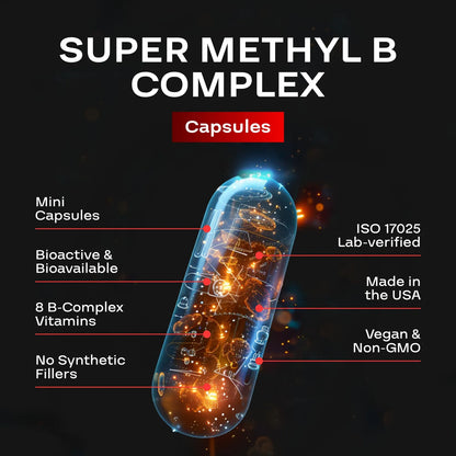 Complejo B Metilado Bioactivo Con Folato 5 Mthf Y Metilcobalamina Suplemento Vitaminico Energia Cerebral Y Cardiovascular