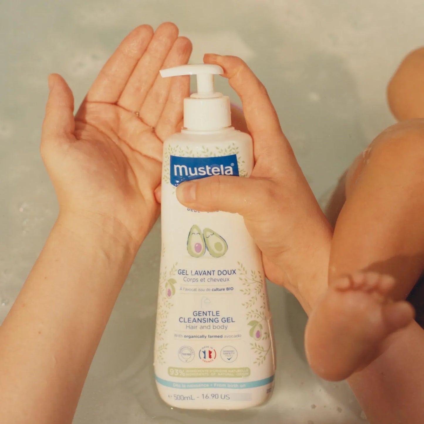Gel Limpiador Suave Para Bebés Mustela Con Aguacate Y Vitamina B5
