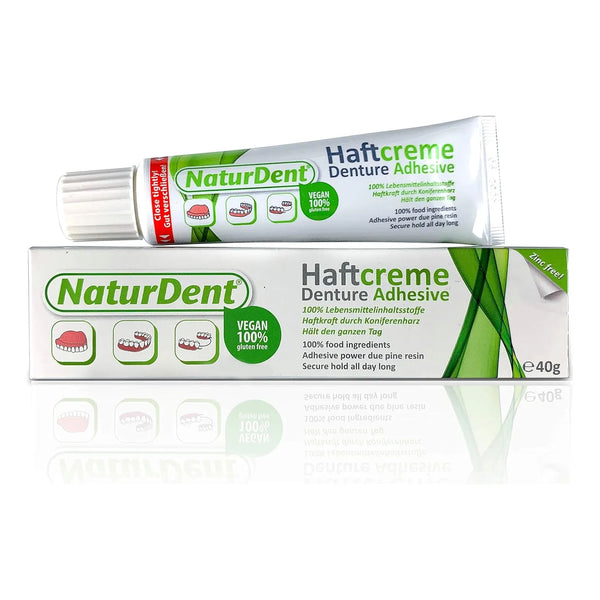 Adhesivo Natural Fuerte Para Dentaduras Postizas NaturDent Sin Zinc Sin Petroquimicos