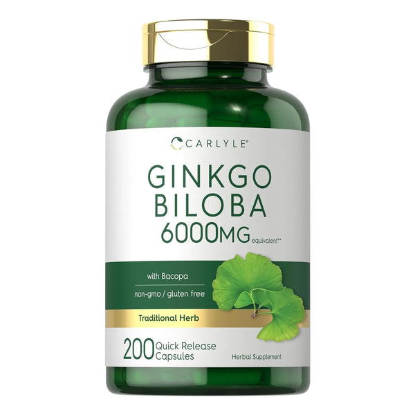 Cápsulas De Ginkgo Biloba Con Bacopa Carlyle 200 Unidades - Imagen 1