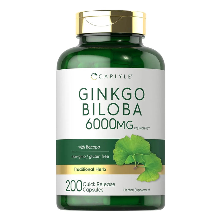 Cápsulas De Ginkgo Biloba Con Bacopa Carlyle 200 Unidades - Imagen 1