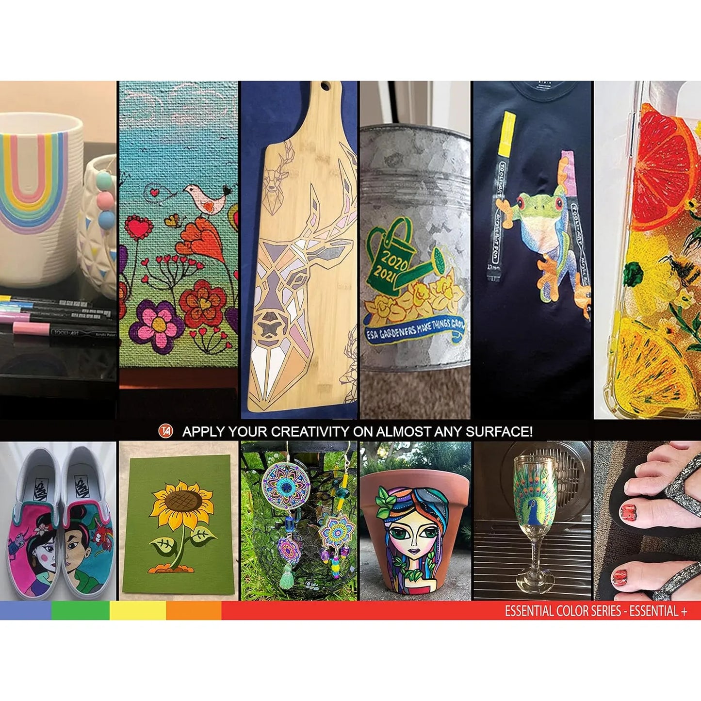 Juego De 30 Rotuladores Acrílicos TOOLI-ART Para Pintar En Piedra Tela Y Más