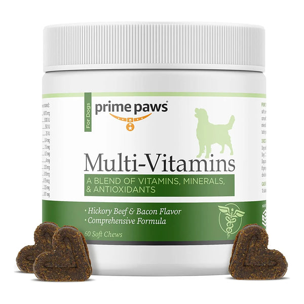 Multivitaminico Para Perros Con Calcio Sabor Tocino 60 Unidades Importado