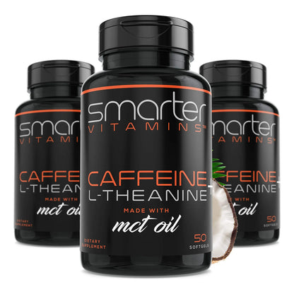Pildoras De Cafeina 200 Mg Con L Teanina 100 Mg Y Aceite De Coco MCT Energia Y Enfoque 150 Capsulas