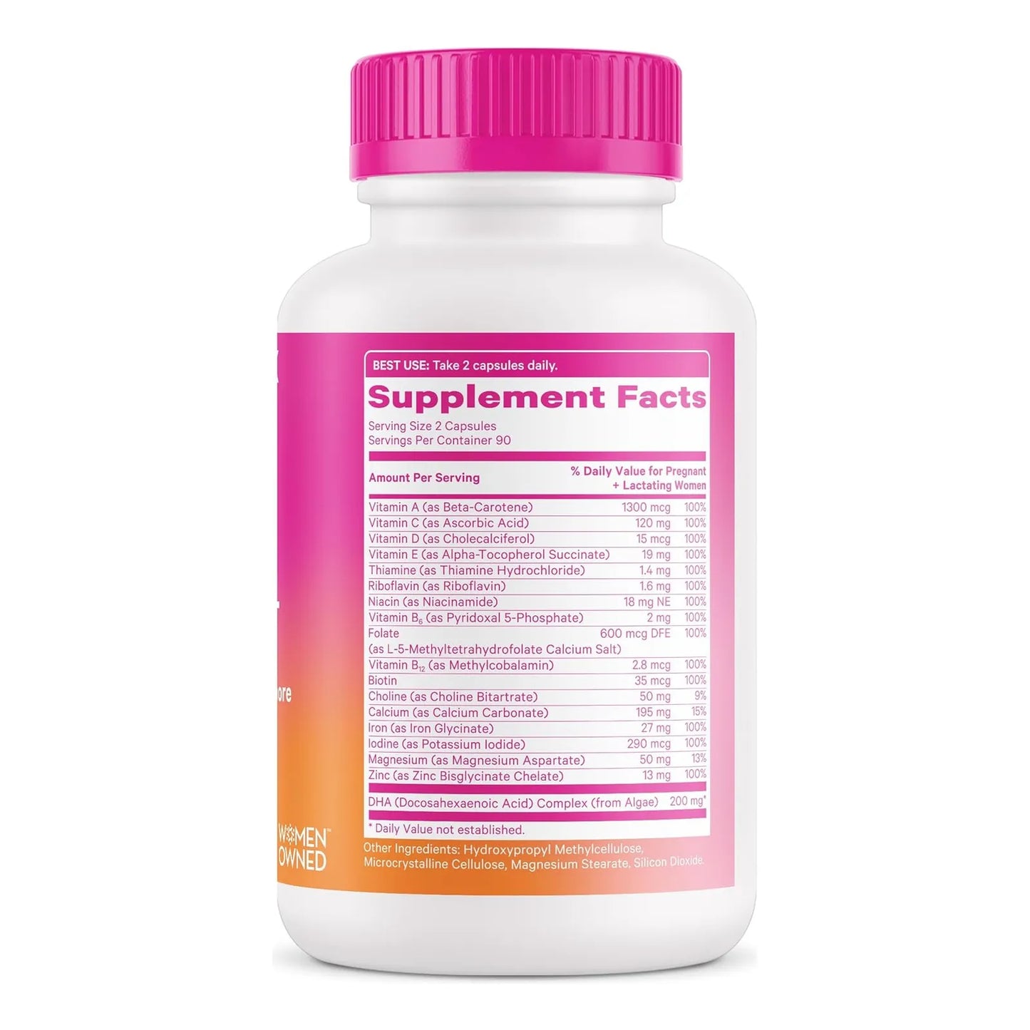 Pink Stork Total Prenatal DHA 180 Caps Soporte Nutricional Para Embarazo