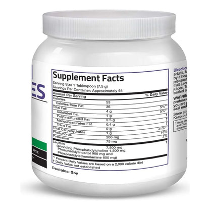 Lecitina En Polvo 7500 Mg Bronson Potencia Superior 1 Libra Beneficios Cerebro Y Corazon